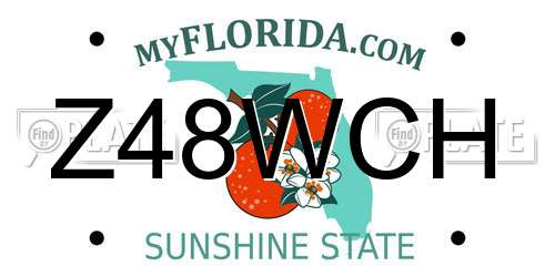 Z48WCH Florida License Plate