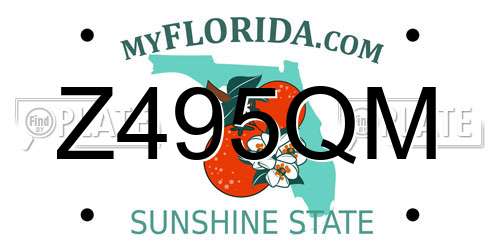 Z495QM Florida License Plate