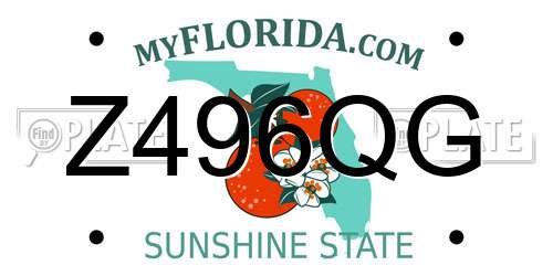 Z496QG Florida License Plate