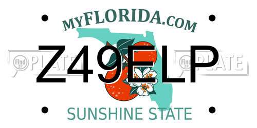 Z49ELP Florida License Plate