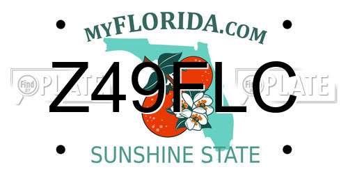 Z49FLC Florida License Plate