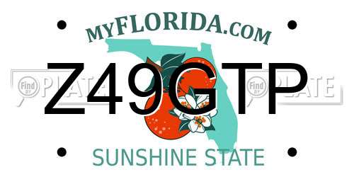 Z49GTP Florida License Plate