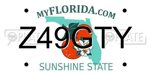 Z49GTY Florida License Plate