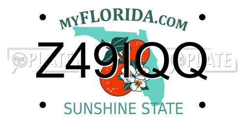 Z49IQQ Florida License Plate