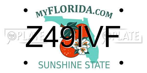 Z49IVF Florida License Plate