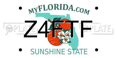Z4FTF Florida License Plate