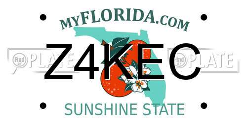 Z4KEC Florida License Plate