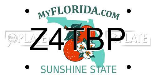 Z4TBP Florida License Plate