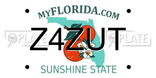Z4ZUT Florida License Plate