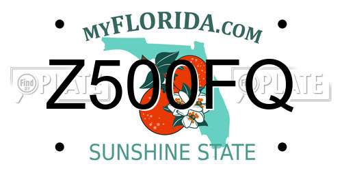 Z500FQ Florida License Plate