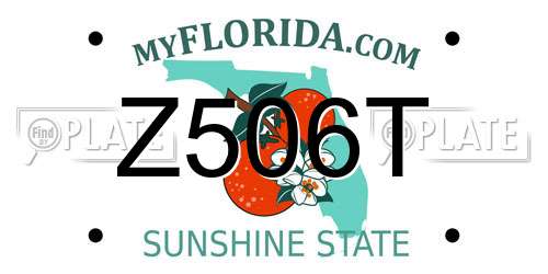 Z506T Florida License Plate