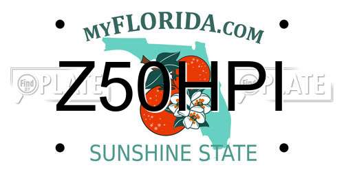 Z50HPI Florida License Plate
