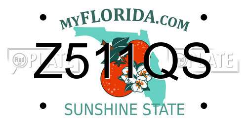 Z511QS Florida License Plate