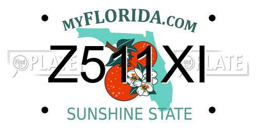Z511XI Florida License Plate