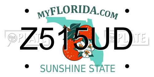 Z515UD Florida License Plate