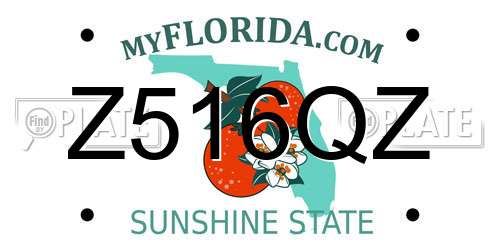 Z516QZ Florida License Plate
