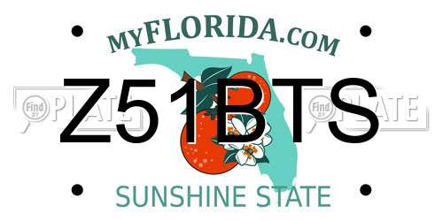Z51BTS Florida License Plate