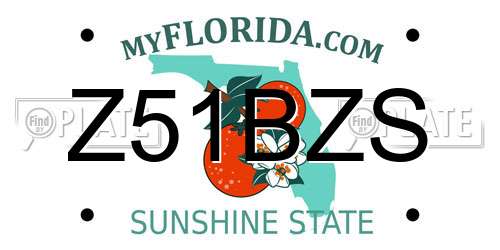 Z51BZS Florida License Plate