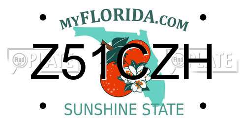 Z51CZH Florida License Plate