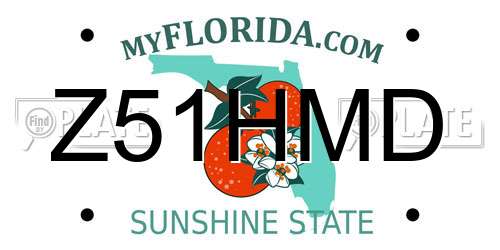 Z51HMD Florida License Plate