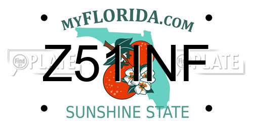 Z51INF Florida License Plate