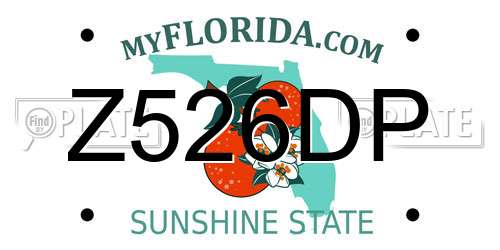 Z526DP Florida License Plate