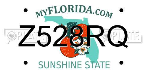 Z528RQ Florida License Plate