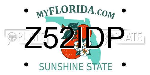 Z52IDP Florida License Plate