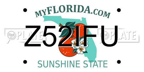 Z52IFU Florida License Plate
