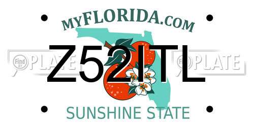 Z52ITL Florida License Plate