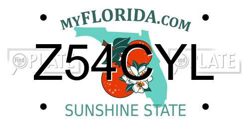 Z54CYL Florida License Plate