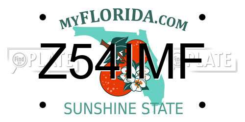 Z54IMF Florida License Plate
