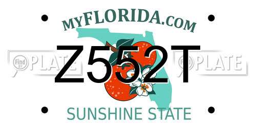 Z552T Florida License Plate
