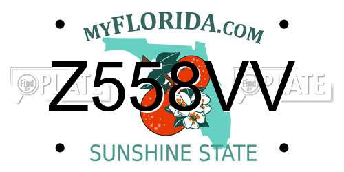 Z558VV Florida License Plate