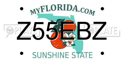 Z55EBZ Florida License Plate