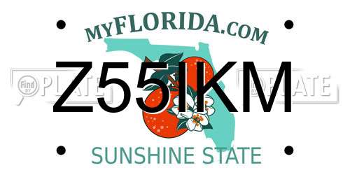 Z55IKM Florida License Plate