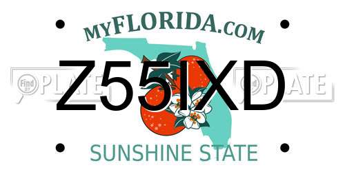 Z55IXD Florida License Plate