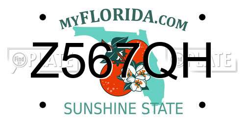 Z567QH Florida License Plate