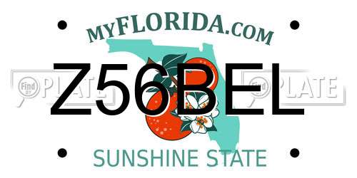 Z56BEL Florida License Plate
