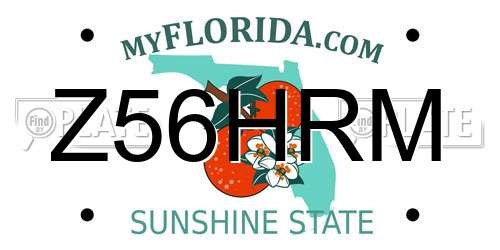 Z56HRM Florida License Plate