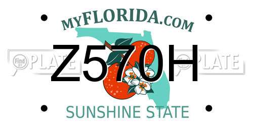Z570H Florida License Plate