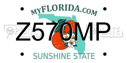 Z570MP Florida License Plate