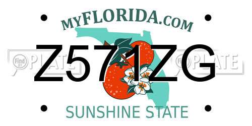 Z571ZG Florida License Plate