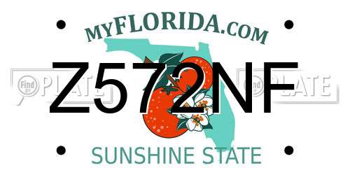 Z572NF Florida License Plate