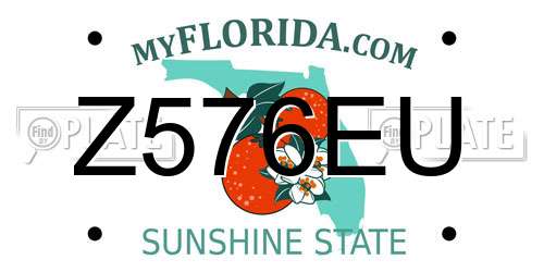 Z576EU Florida License Plate