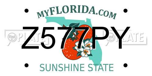 Z577PY Florida License Plate
