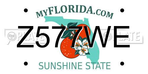 Z577WE Florida License Plate
