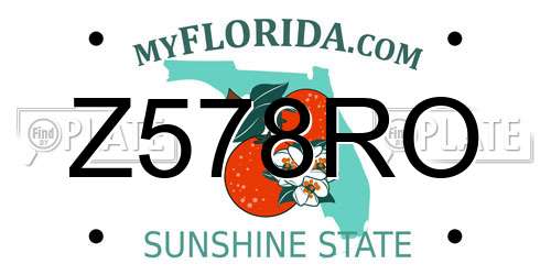 Z578RO Florida License Plate