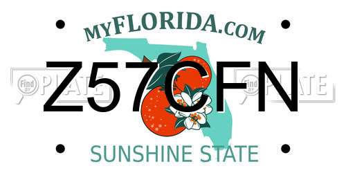 Z57CFN Florida License Plate