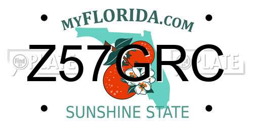 Z57GRC Florida License Plate